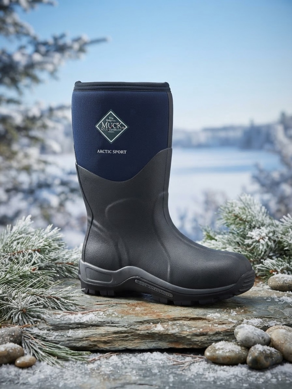Muck Arctic Sport Women's Insulated Navy and Black Cold-Weather Boot